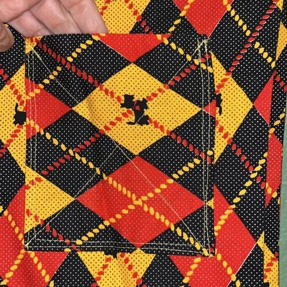 Vintage 50s 60s Scotty Dog Argyle Dress Jumper Sleeveless Overall - Picture 7 of 10